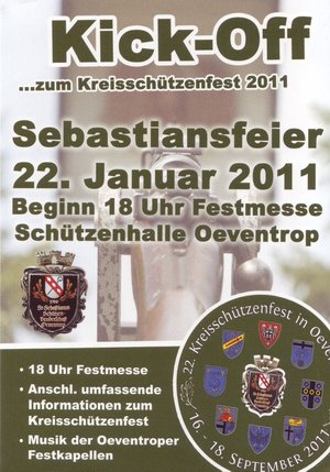 Flyer zur Sebstiansfeier